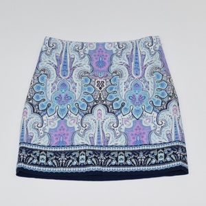 Talbots Peite Mykonos Paisley Printed Skirt